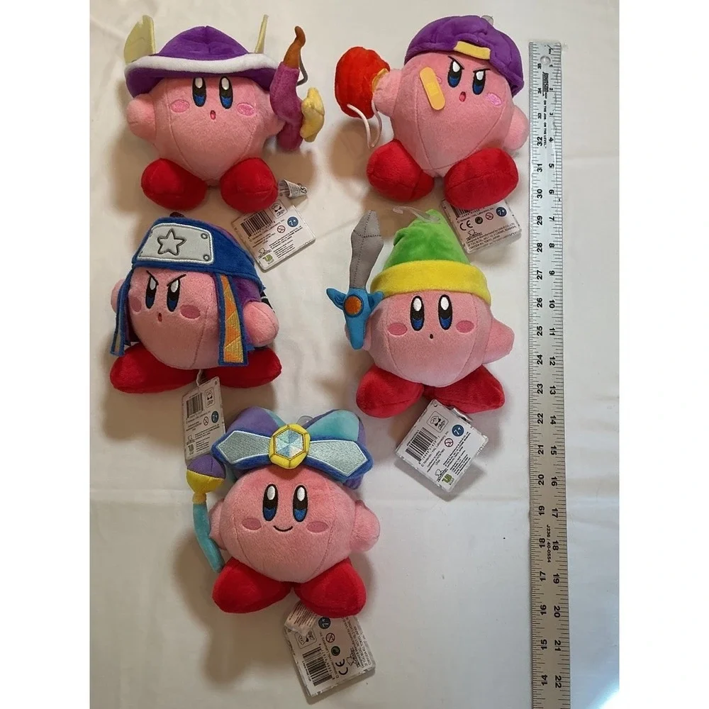 Kirby Plush Lot 5 Official Sanei‎ Sword Ninja Mirror Yo-yo Archer New With Tags